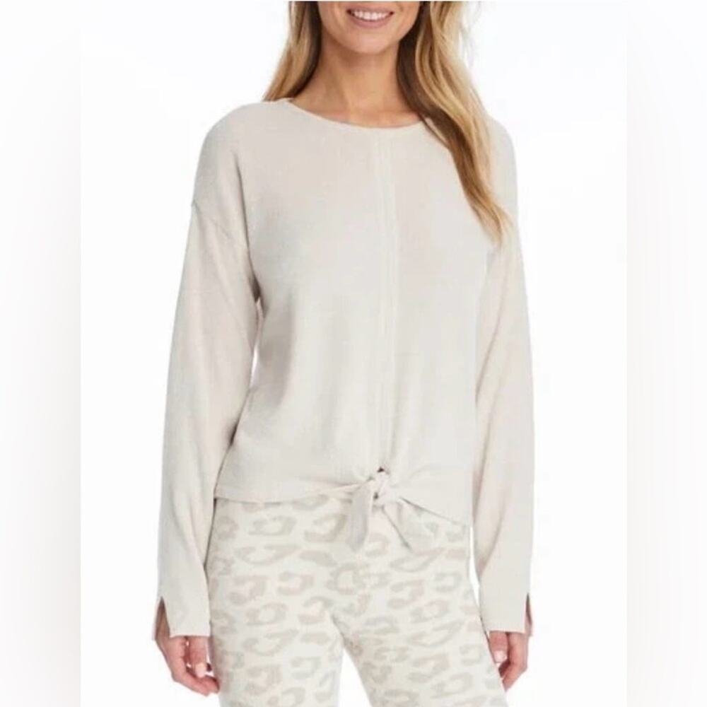 Barefoot Dreams Cozychic Ultra Lite Tie Front Top - Sand Dune - 3X - NWT